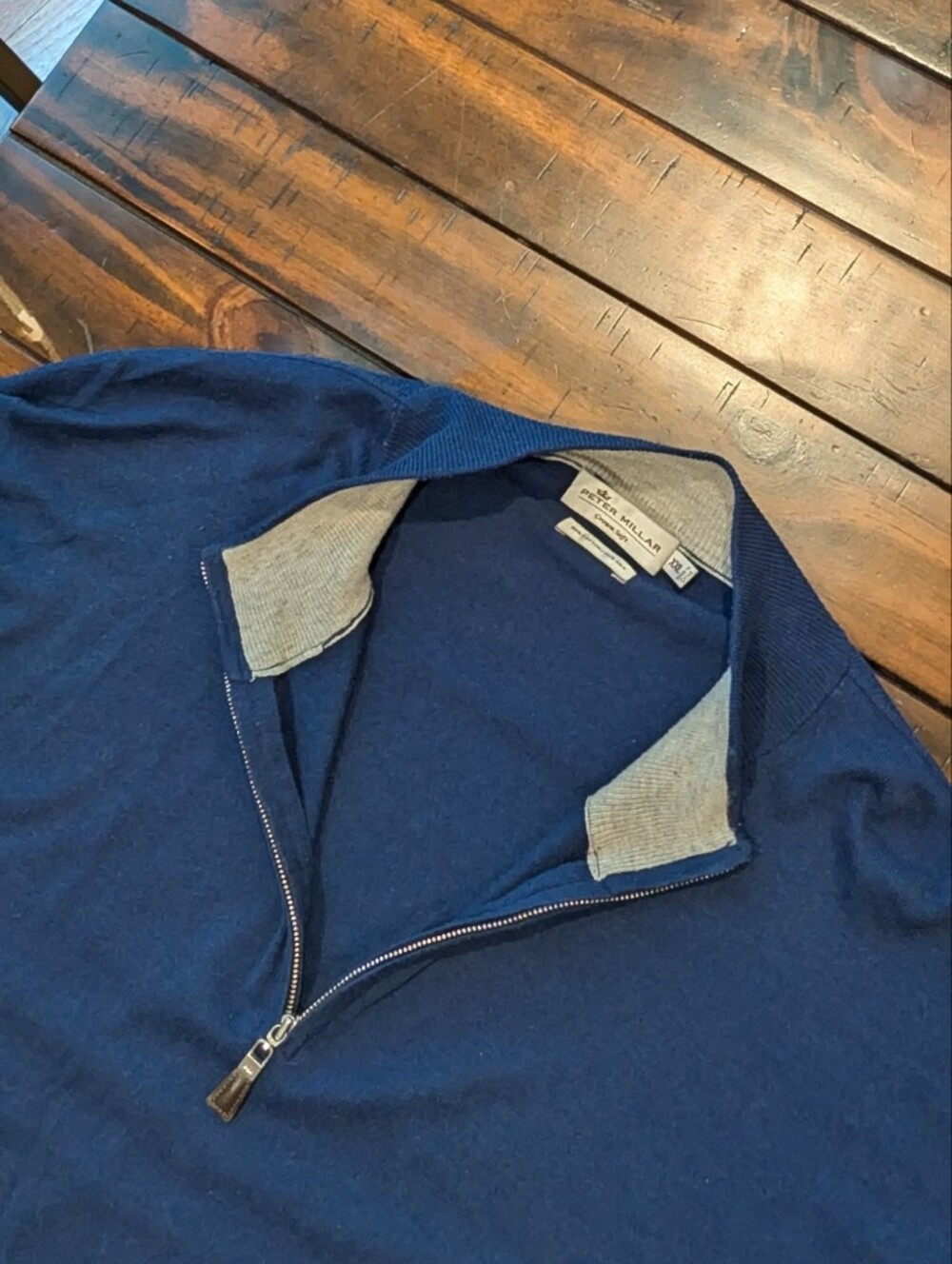 Peter Millar Crown Soft Cotton Silk Quarter Zip Pullover Sweater - Picture 6 of 7
